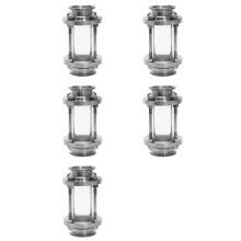 5X en Ligne Lunette de vue avec Extrémité de la Pince, Débit Sanitaire Verre de Visée Droit Sus316 Type de Pince Triple de 2 Pouces (Tuyau