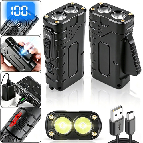 Hand Press Dynamo & USB Charging Flashlight, Portable LED Emergency Light for Outdoor Camping Hiking 2