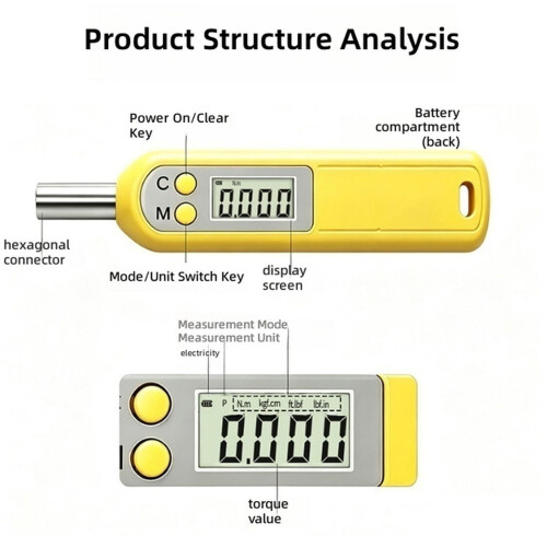 Digital Torque Screwdriver A Precise Electronic Torque Tool with an LCD Display, Ideal for Precise Machinery 1