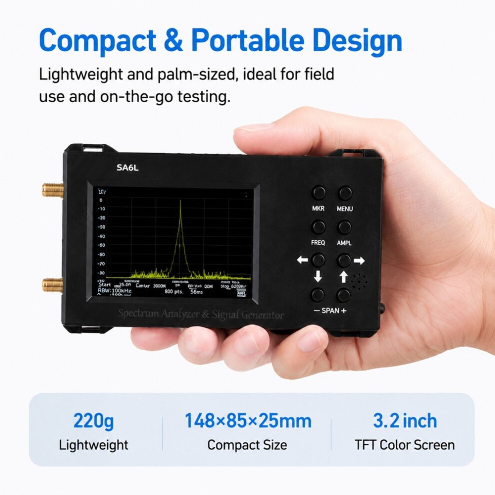Spectrum Analysis Generator Portable Spectrum Analyzer 3.5-6.2 GHz RF Signal Source Generator RF ...
