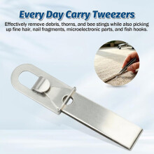 3pcs Stainless Steel Tweezers Grabber Tool for Outdoor Camping, Fishing, Electronics Repair, and Crafting