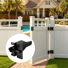 Self Locking Gate Catch for Secure Pool, Yard, and Garden - Heavy Duty Steel Construction