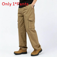 (Yellow,2XL)Pantalon décontracté avec plusieurs poches et taille haute pour homme utilisation mode durable