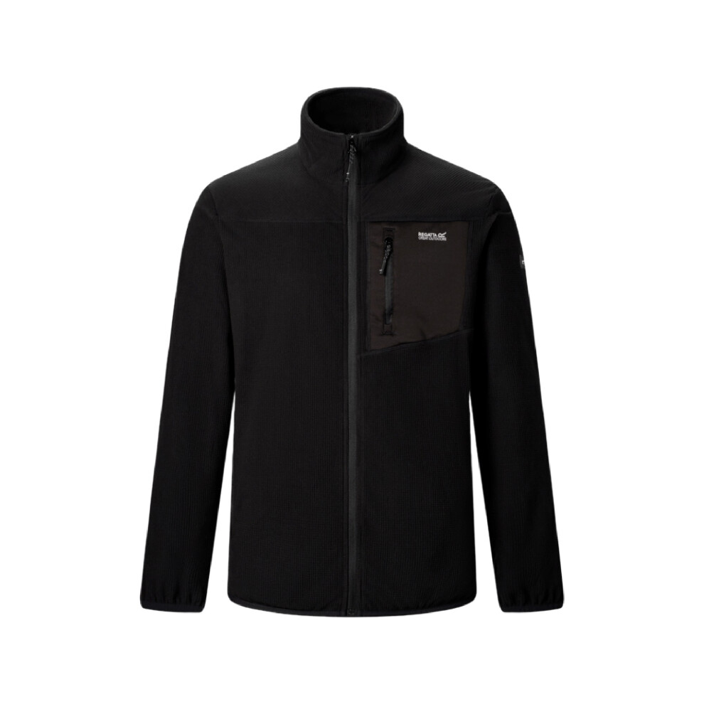 Regatta Men's Black Eadle Logo Full Zip Fleece - Size L - Image 3