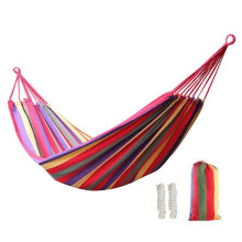 (Red,M-100*185cm/39*73in)Outdoor Portable Hammock Garden Travel Camping Swing Canvas Hang Lazy Bed Chair