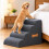 4 Steps Pet Dog Stairs Ramp For High Beds Sofa 2
