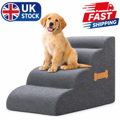 4 Steps Pet Dog Stairs Ramp For High Beds Sofa