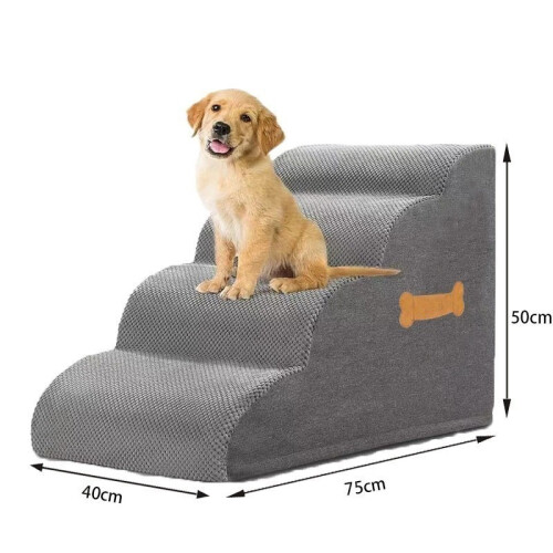 4 Steps Pet Dog Stairs Ramp For High Beds Sofa 2
