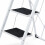 Foldable 3 Step Ladder Stepladder Non Slip Tread Safety Steel 3