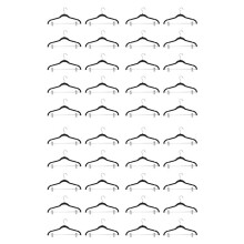 Pacote de 40 Cabides com Clipes Cabides de Veludo Preto para Usar para Saia e Cabide para CalçAs Cabide Ultrafino Sem Deslizamento
