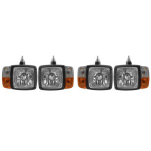 4x Faros para Remolque de Tractor Lámpara Indicadora de Señal de de 24 V Luz de Trabajo para Excavadora Carretilla Elevadora Telescópica JCB