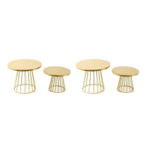 Soportes de Metal para Pasteles de 4 Piezas, Soporte de Exhibición de Cupcakes Estilo Pilar de 8/10 Pulgadas, Bandeja de Postre, Platos para Tartas