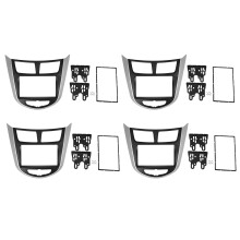 4X Car Refitting Radio Fascia Frame Panel DVD Trim Kit for I-25 I25 Accent Solaris Verna 2DIN