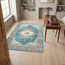 (120 cm x 170 cm (4ft x 5ft 8")- Small Area Rug/Carpet., REGAL/ROYAL BLUE- CASHMERE RUG) Large Traditional Rugs Living Room Carpet Door Mat
