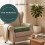 Homescapes (Forest Green) Cotton Armchair Booster Cushion 5