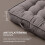 Homescapes (Grey) Cotton Armchair Booster Cushion 2