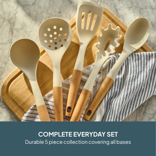 Cooks Professional Cooks Professional 5 Piece Silicone Utensil Set | White 1