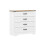 (White) (4 Drawer) Panelled Chest of Drawers Storage Unit 1