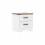 (White) (2 Drawer) Panelled Chest of Drawers Storage Unit 1