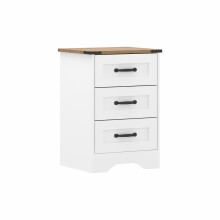 (White) (3 Drawer) Panelled Chest of Drawers Storage Unit