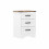 (White) (3 Drawer) Panelled Chest of Drawers Storage Unit 1