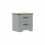 (Grey) (2 Drawer) Panelled Chest of Drawers Storage Unit 1