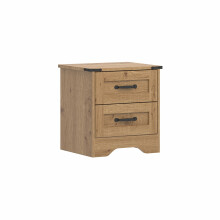 (Oak) (2 Drawer) Panelled Chest of Drawers Storage Unit
