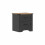 (Black) (2 Drawer) Panelled Chest of Drawers Storage Unit 1