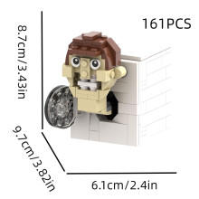 (Style E)Monitor de inodoro Skibidi hombre bloques de construcción abdominales hágalo usted mismo figura juguete creativo regalo para