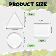 6 Pack Monoprinting Print Plates 3Inch Gel Printing Plates Reusable Circle Triangle Square Printmaking Supplies for Card
