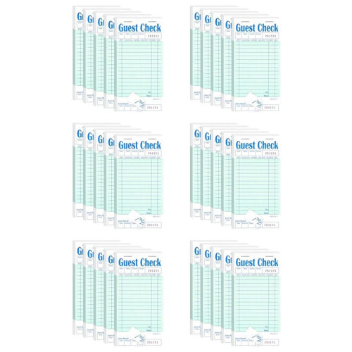 30 Pack Guest Check Books, Server Note Pads for Restaurant, Green Waiter Checkbook, Restaurant Order Pad 50 Sheets/Pack