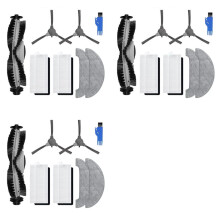3 Ensemble pour Koblenz R-901, Rouleau, Brosse Latérale, Filtre Hepa, Chiffon, Serpillière, Accessoires pour Aspirateur Robot, Pièce de Rechange