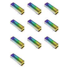 10X Radiateur D'Ordinateur M.2 ARGB 2280 SSD M2 Radiateur PC RGB M.2 Nvme Refroidisseur Dissipateur Thermique Effet Abyss Sans Fin, Argent