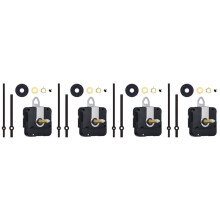 4Set 31MM Long Shaft Quartz Clock Movement Mechanism DIY Clock Mechanism Repair Kit Mechanism Replacement Parts (Black)