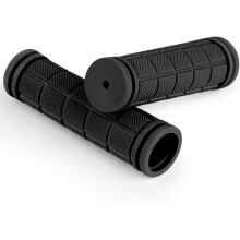 Pair of Ergonomic Bicycle Grips in Non Slip Soft Rubber, Black Bike Handlebar Grips with Comfortable Cushioning for Daily Rides,  Riding Comfort