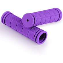 Pair of Ergonomic Non Slip Soft Rubber Bicycle Grips, Purple Bike Handlebar Grips with Comfortable Cushioning for City Riding,  Riding Comfort