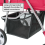 KCT (Red Pet Stroller) KCT Hooded Pet Strollers for Small to Medium Sized Pets 5