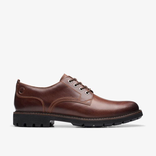 Clarks (Standard, 6.5 (Adults')) Batcombe Tie Dark Tan Lea