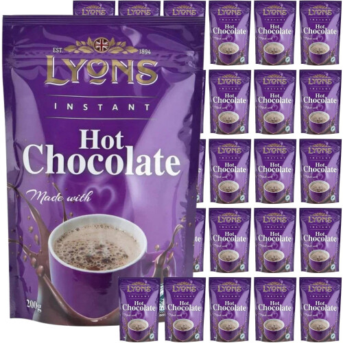 Lyons Instant Hot Chocolate Powder 30x200g Sachets