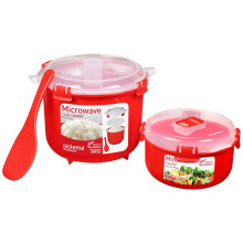 Sistema 2.6L Rice Steamer & 915ml Round Bowl - BPA-Free Microwave Cooking Set