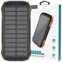 Choetech Solar Powerbank mit Qi-Ladung 10.000 mAh, 2 USB-Ports für Smartphones