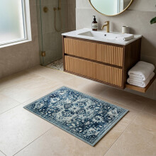(40 X 60 CM, Tranquil) Non Slip Traditional Cashmere Rug Soft Faux Fur Winter Carpet