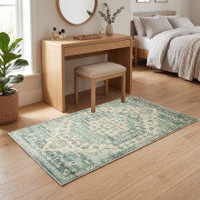 (80 X 150 CM, Ember) Non Slip Traditional Cashmere Rug Soft Faux Fur Winter Carpet