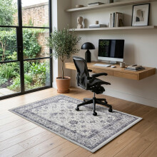 (120 X 170 CM, Serene) Non Slip Traditional Cashmere Rug Soft Faux Fur Winter Carpet