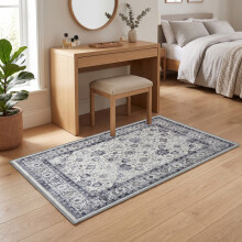 (80 X 150 CM, Serene) Non Slip Traditional Cashmere Rug Soft Faux Fur Winter Carpet