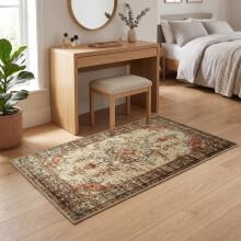 (80 X 150 CM, Timeless) Non Slip Traditional Cashmere Rug Soft Faux Fur Winter Carpet