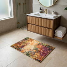 (40 X 60 CM, Vibrant) Non Slip Traditional Cashmere Rug Soft Faux Fur Winter Carpet