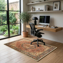 (120 X 170 CM, Majestic) Non Slip Traditional Cashmere Rug Soft Faux Fur Winter Carpet
