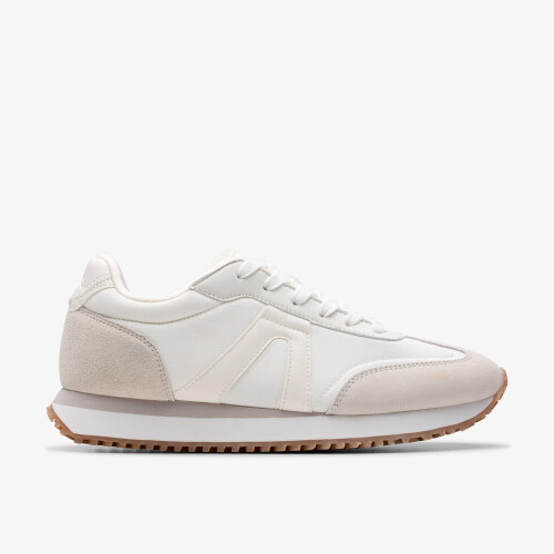 Clarks (Standard, 4 (Adults')) Calo Run White Combi