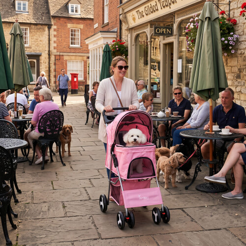 Actiaspet Pet Stroller Pushchair Pram in Pink 2
